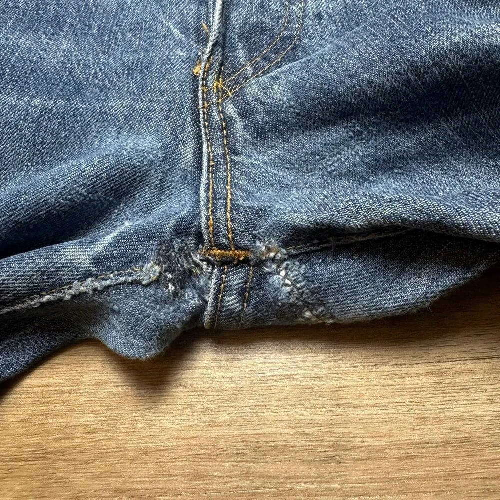 Levi's 501XX Jeans Mens 30x30 Blue Selvedge Patchwork Distressed LVC Big E Denim